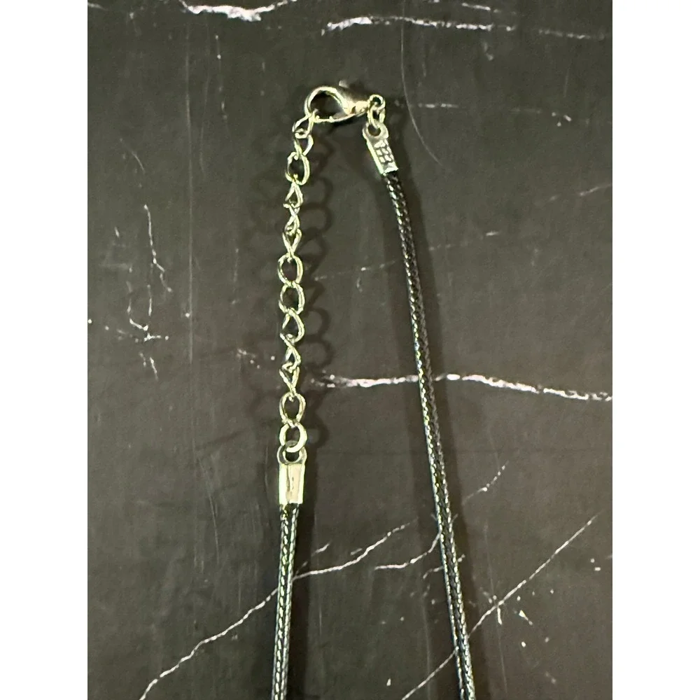 Raw Amethyst Stone Corded 16in Pendant